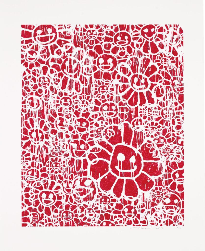 Takashi Murakami - MADSAKI Flowers B Red (working title), 2017 - Pinto Gallery