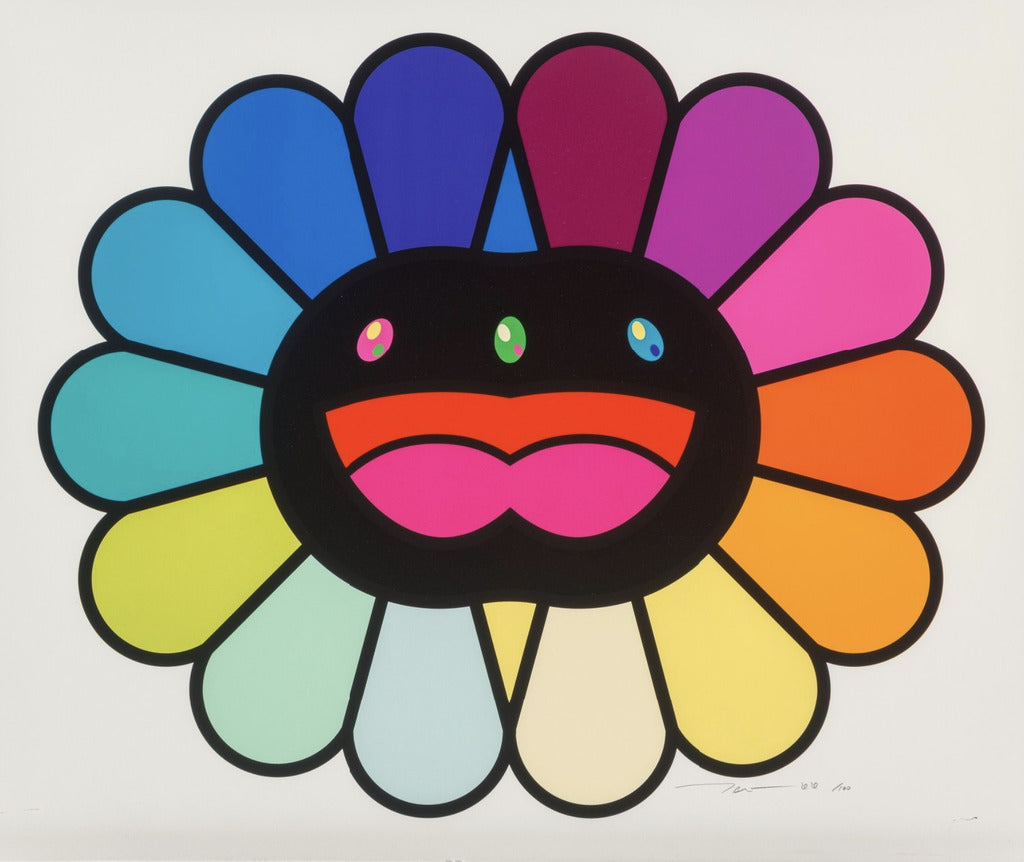 Takashi Murakami - Multicolor Double Face: Black, 2020 - Pinto Gallery