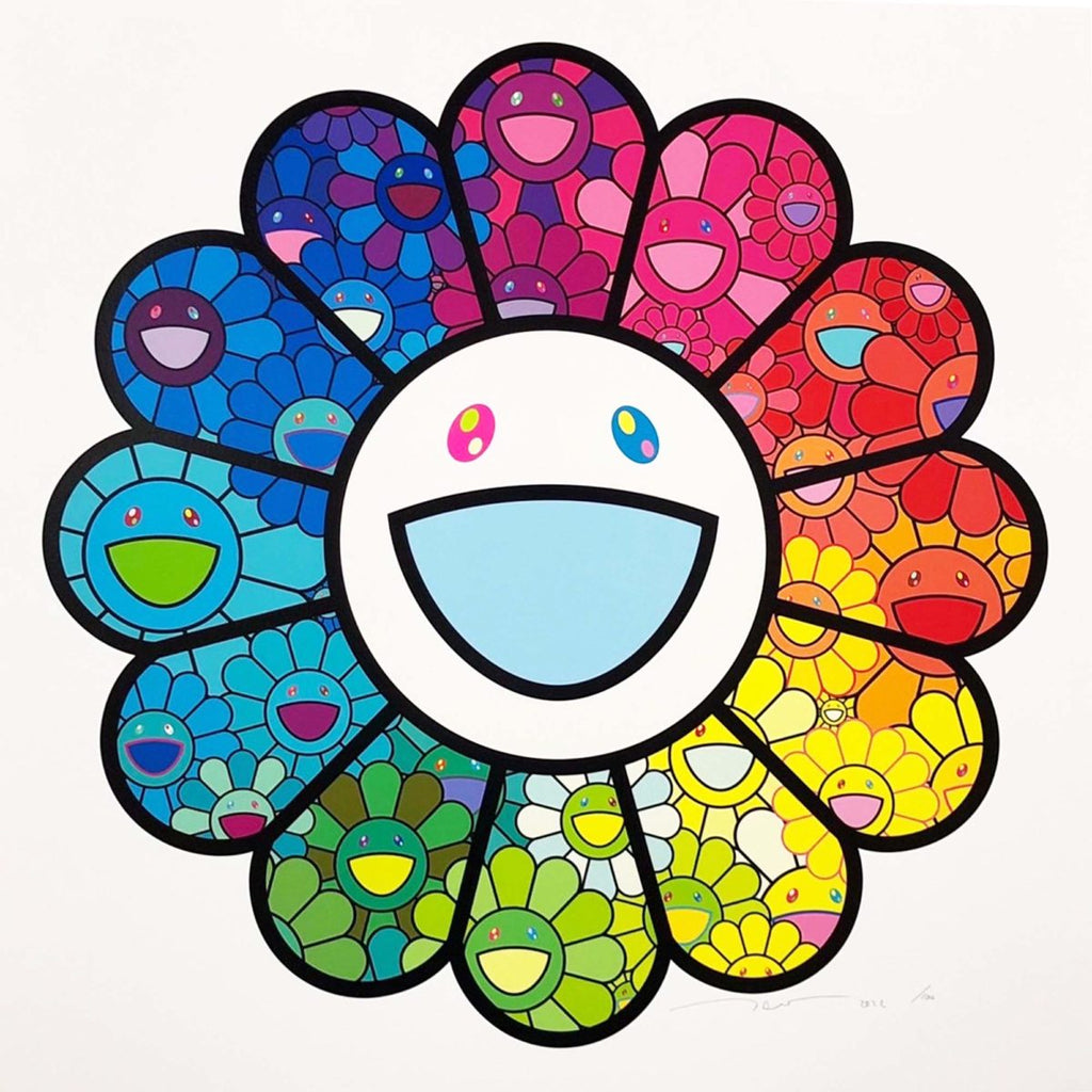 Takashi Murakami - Multicolor Super Flat Flowers, 2022 - Pinto Gallery