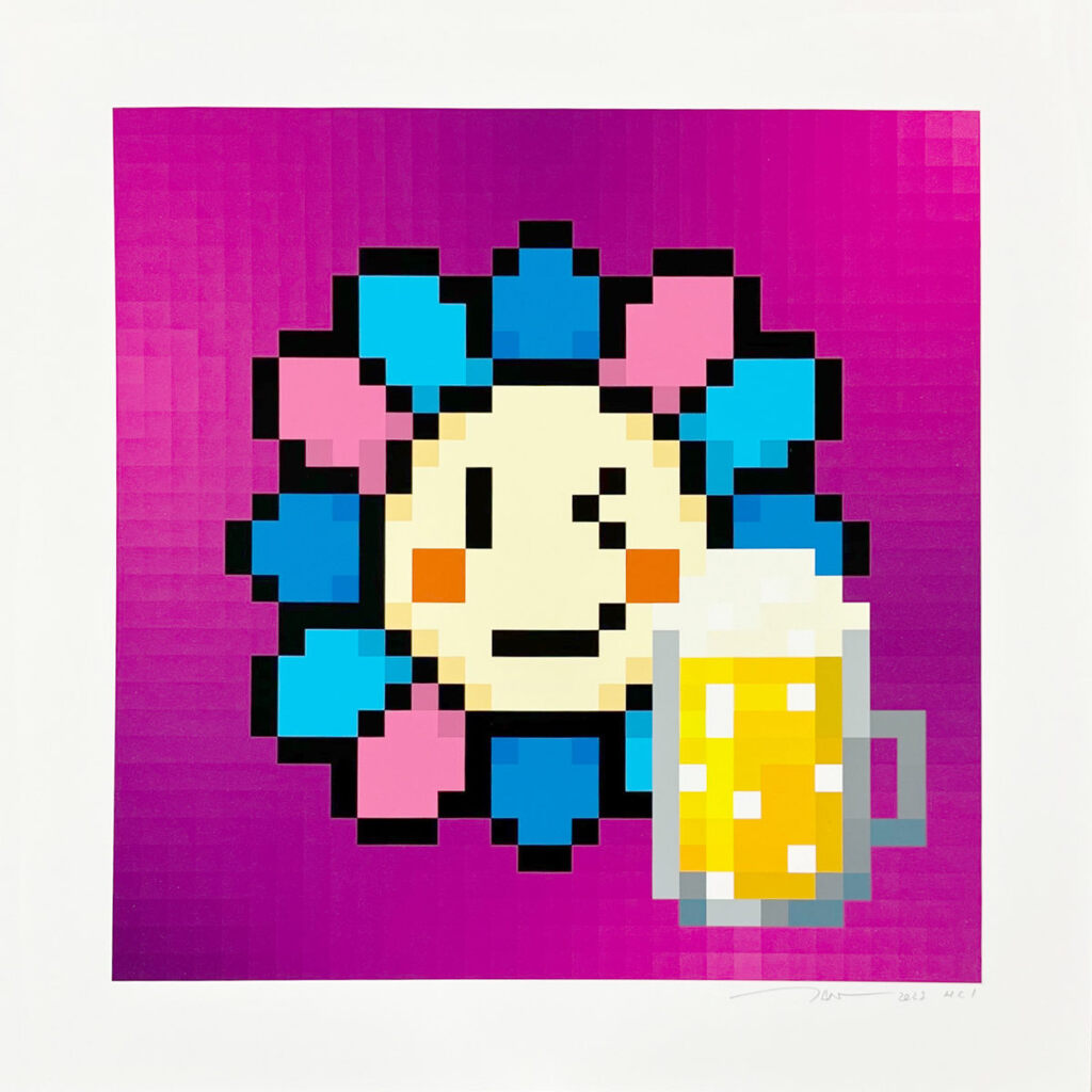 Takashi Murakami - Murakami.Flower #1527 drunk draft beer, 2023 - Pinto Gallery