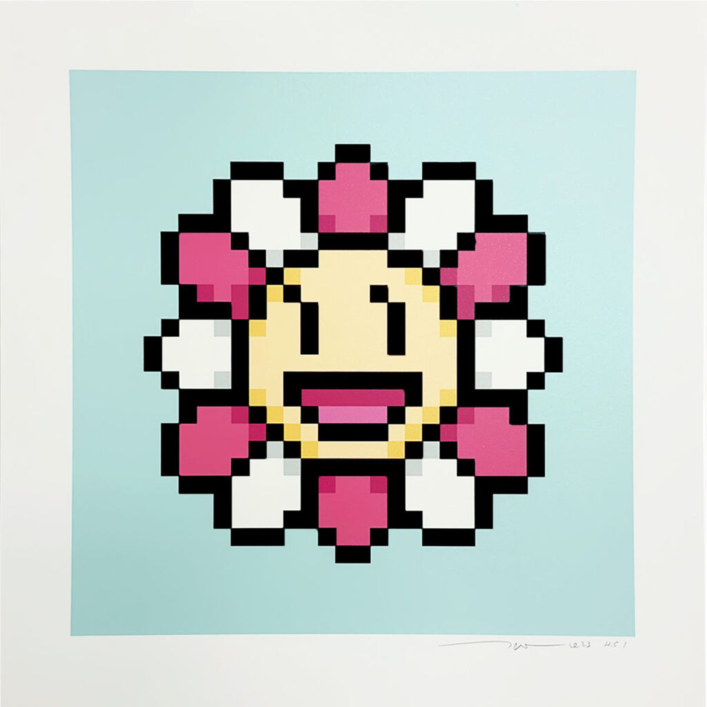 Takashi Murakami - Murakami.Flower #0085 Smiling girl, 2023 - Pinto Gallery