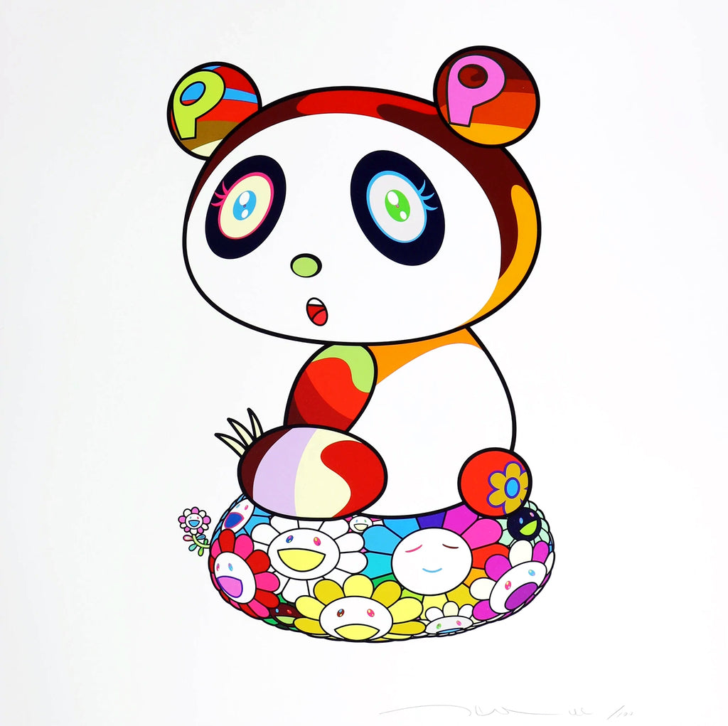 Takashi Murakami - Panda Cub on a Flower Cushion, Bouncy Bounce, 2020 - Pinto Gallery
