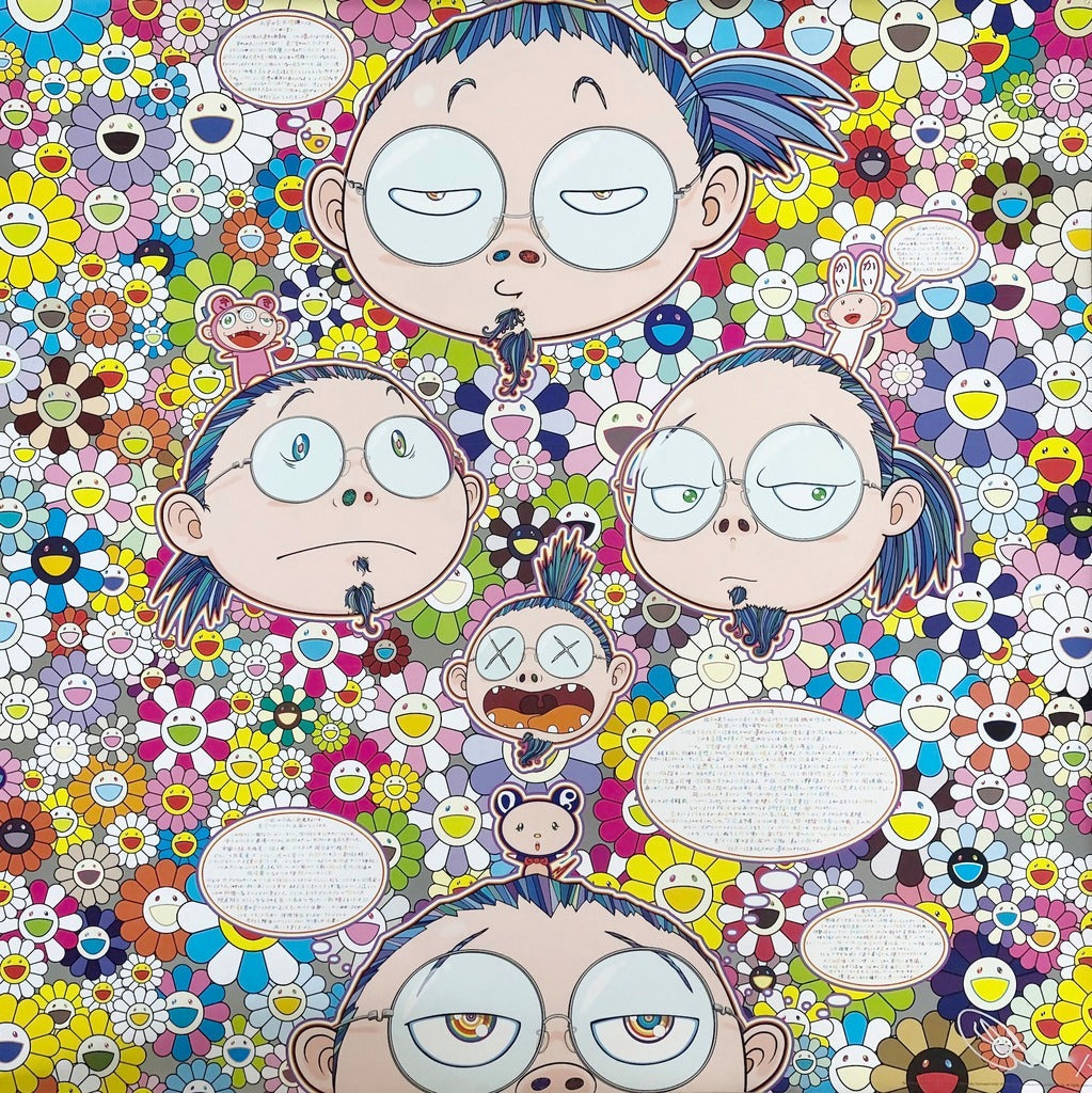 Takashi Murakami - Self-Portrait of the Manifold Worries of a Manifoldly Distressed Artist, 2017 - Pinto Gallery
