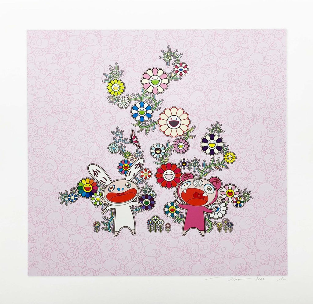 Takashi Murakami - Snow, Moon, and Flower: Flowers with Kaikai and Kiki, 2022 - Pinto Gallery