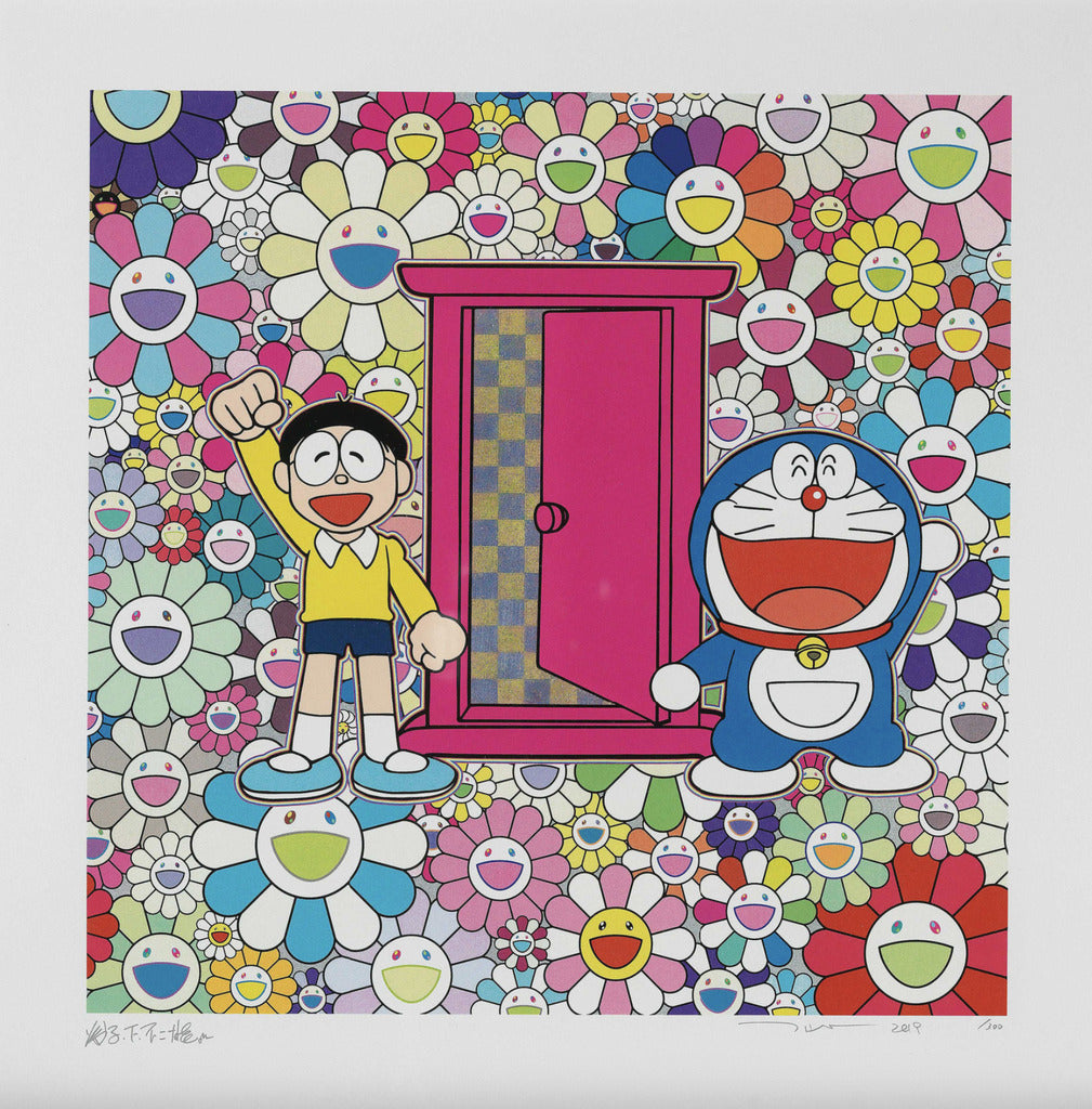 Takashi Murakami - We Came to the Field of Flowers Through Anywhere door (Dokodemo Door), 2019 - Pinto Gallery